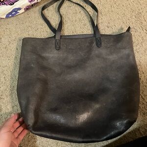 Madewell zip top transport tote